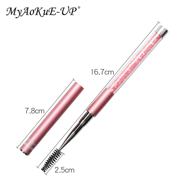 Rhinestone Lash Brush Reusable Eyelash Brushes Mascara Wand Applicator Eyelash Extension Makeup Tool 2