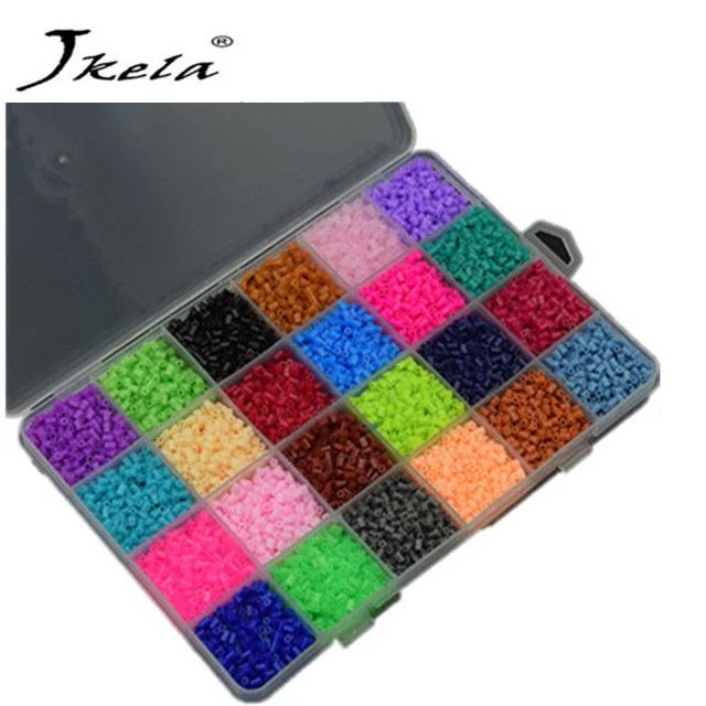 

[New] 13000Pcs 24 Color Hama Beads 2.6MM Perler Beads DIY Creative Puzzles Tangram Jigsaw Board Educational Toys Gifts