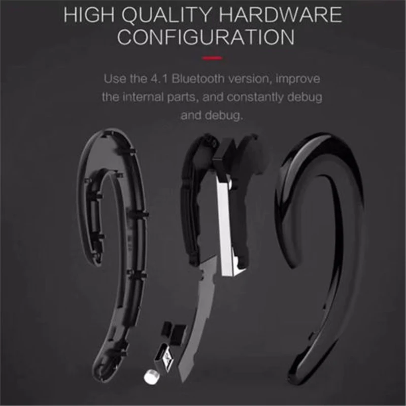 

Apleok Bone Conduction Earphone Wireless Bluetooth Headphone Open Ear Releasing Stereo Music Sports Handsfree Headsets with Mic