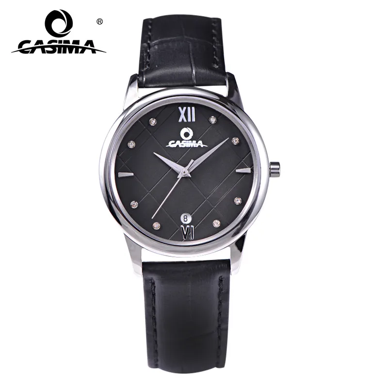 

Luxury Brand Watches Women Fashion Simple Crystal Casual Charm Women's Quartz Wrist Watch Leather Waterproof 50m CASIMA#2607