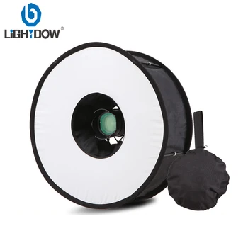 

Lightdow 45cm Foldable Ring Speedlite Flash Diffuser Macro Shoot Round Softbox for Canon Nikon Sony Pentax Godox Speedlight