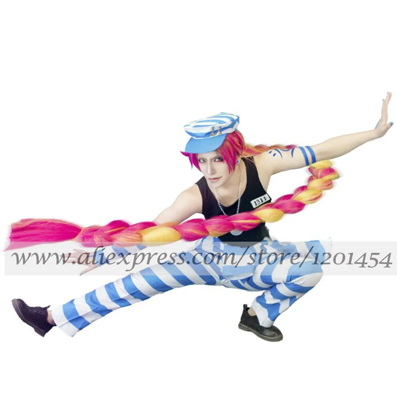 Костюм для косплея Nanbaka Uno No.11 из тюрьмы полный комплект с аксессуарами парик
