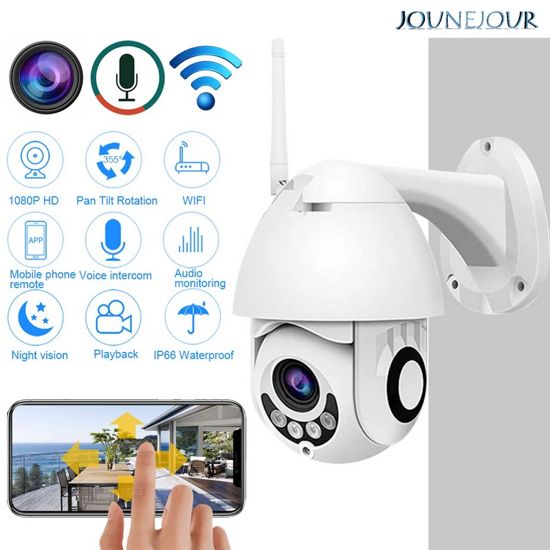

JUNEJOUR WIFI Camera 1080 IP Camera Wirless Security Camera With Night Vision Network CCTV Surveillance For Elder Baby Monitor