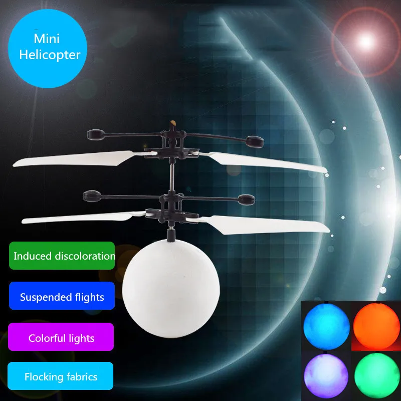 CLAITE световой освещение Красочные летающий мяч мини-вертолет светодиодный свет лампы Новинка освещение индуцированной обесцвечивание