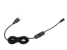 Raspberry Pi 3 Power Cable with switch ON/OFF button Micro USB charging cable for Banana PI Raspberry Pi 2 power cable