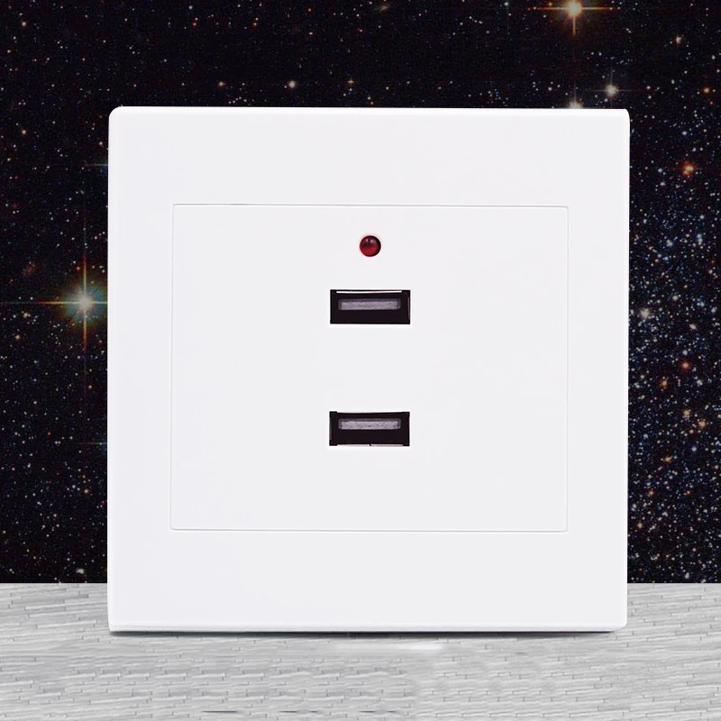 Розетка электрическая настенная с 2 USB портами 220 5 В|220v to usb wall|wall mount chargeradapter 220v |
