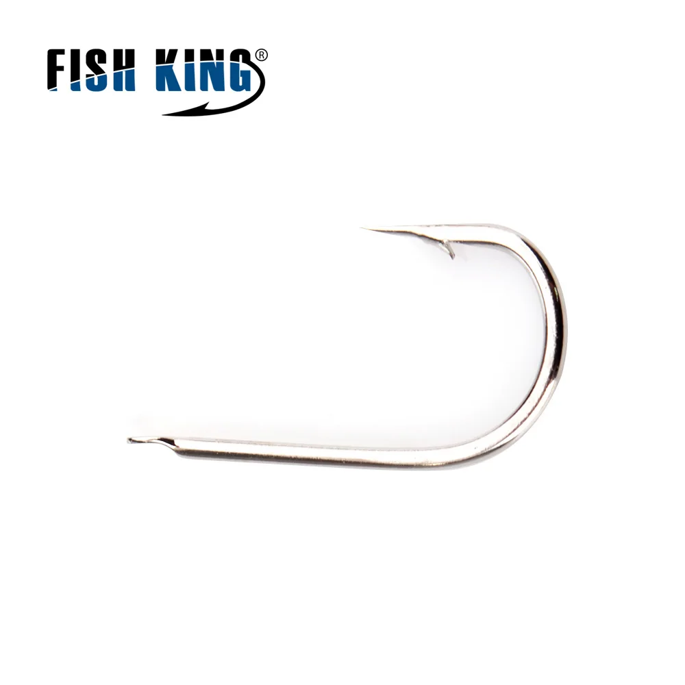 FISH KING 100 шт./лот рыболовный крючок из высокоуглеродистой стали 515N 1#-10# короткие плоские хрустальные крючки плоские острые рыболовные снасти