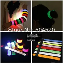 10 шт./лот 25 см Водонепроницаемый нейлон со светодиодной подсветкой Спорт Предупреждение ремешок повязку свечение рука свет мигает лентой Подарки для гостей
