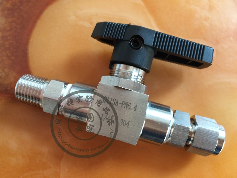 Plexiglass nitrogen tank valve, stainless steel high pressure ball