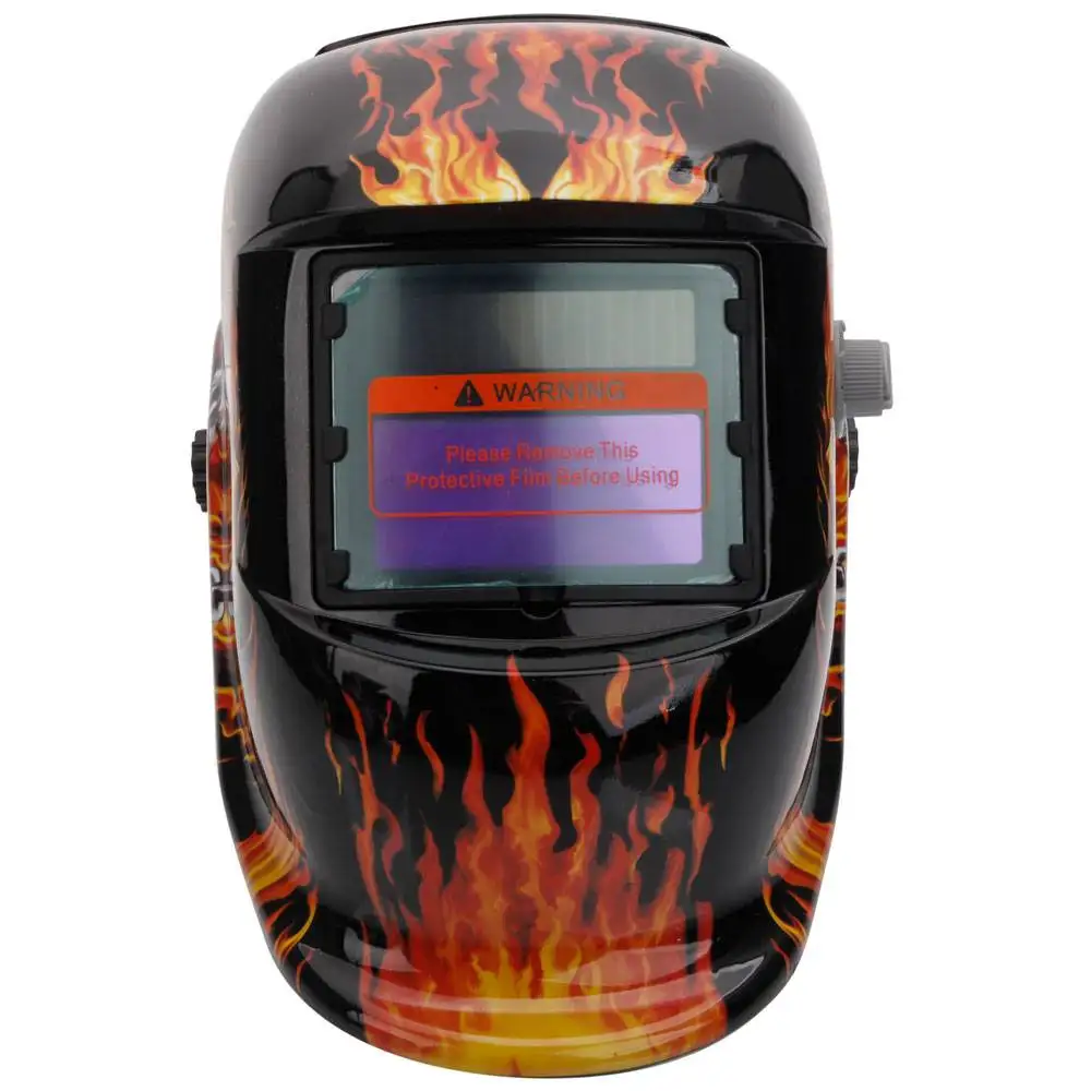 

Upgraded Solar Powered Auto Darkening Welding Helmet with Baffles Skull And Baffles Skull