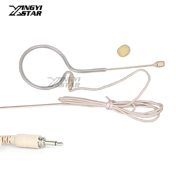 

Flesh Color Single Earhook Headset Microphone 3.5mm Screw Thread Connector Mic Mike For UHF Wireless System BodyPack Transmitter