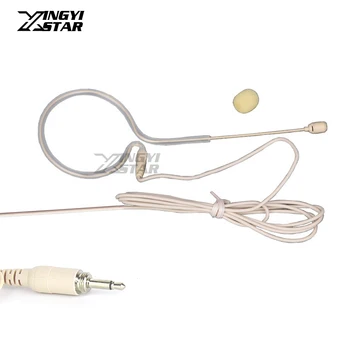 Micrófono con gancho para la oreja, micrófono de Conector de rosca de tornillo de 3,5mm, micrófono para Sistema Inalámbrico UHF, transmisor de BodyPack