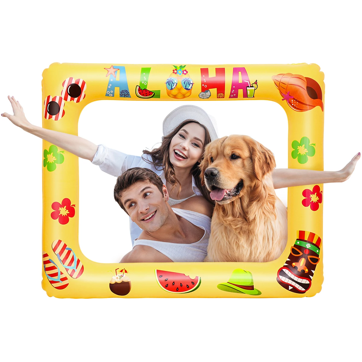 

Inflatable Picture Frame Blow Up Photo Booth Props Selfie Picture Frame Summer Party Supplies For Birthday Pool Party Carnival