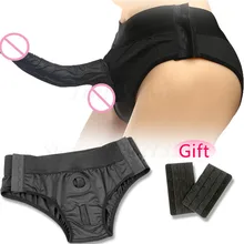 Унисекс брюки пенис фаллоимитатор трусики бондаж лесбиянок ремень на трусы с дилдо нижнее белье аксессуары для взрослых Пояс верности секс-игрушки для женщин