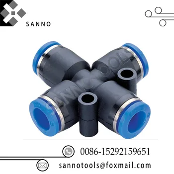 

Union cross PZA Pneumatic Plastic Push in Fittings Push To Connector PZA-5/32, PZA-1/4, PZA-5/16, PZA-3/8, PZA-1/2 Tube Fittings