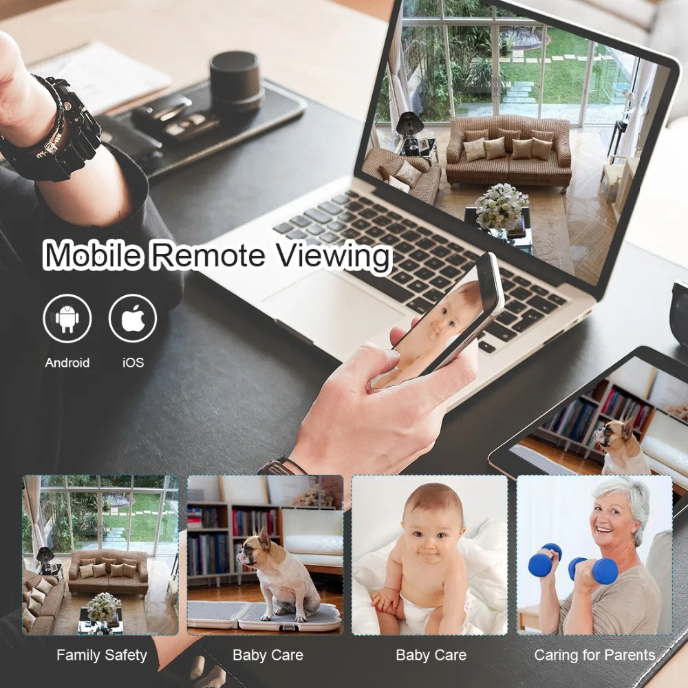 Techage iCsee Wifi беспроводная IP CCTV камера 1080P 720P ночного видения Видео Аудио Звук SD