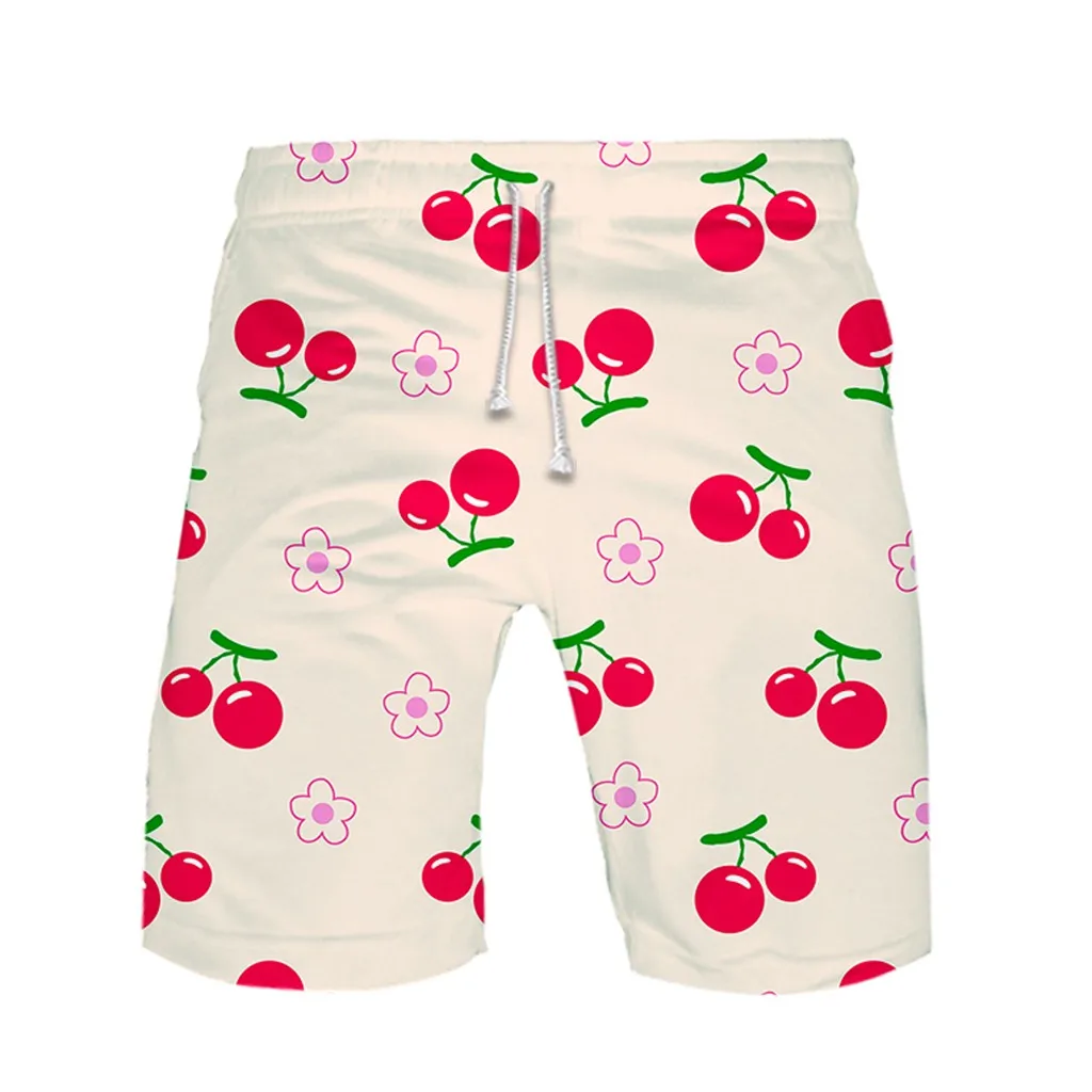 Быстросохнущие шорты мужские Гавайские повязки со средней посадкой с фруктовым принтом пляжные шорты для серфинга спортивные шорты для фитнеса повседневные шорты 5,20