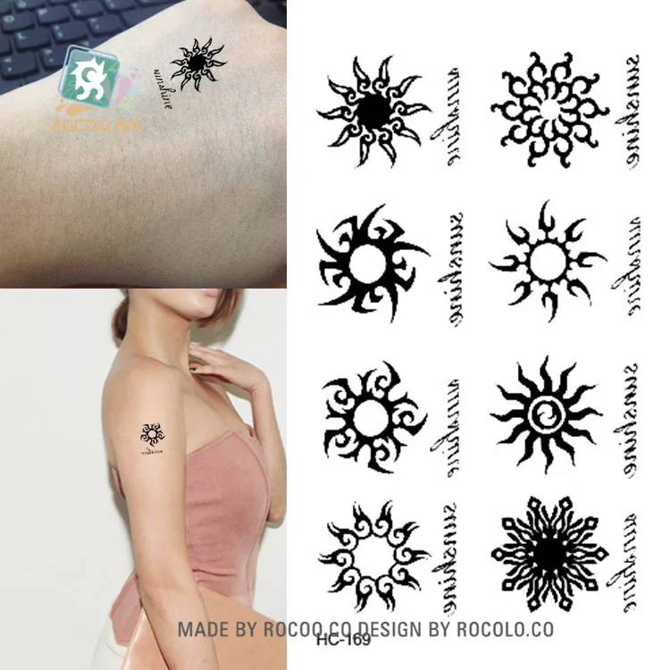 Body Art Waterproof Temporary Tattoos For Men And Women Sex Black Swirl