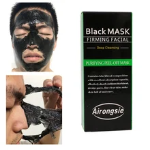 Черная коллагеновая маска от бамбукового угля, Очищающая маска для удаления черных точек, глубокое очищение от акне, шрамов, очищает морщины лица