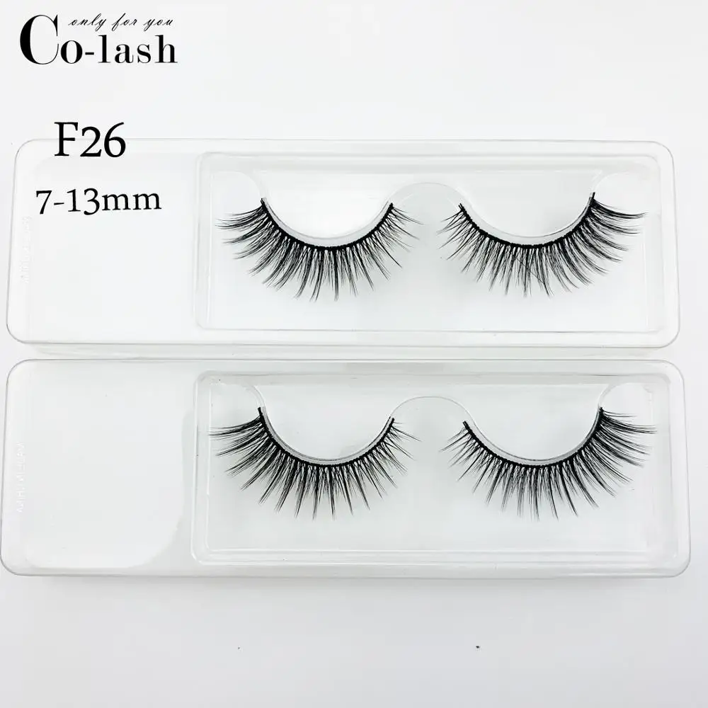 f26 2pairs Colash 15 мм 5D искусственные норковые ресницы накладные ресницы "крест-накрест" натуральные длинные ресницы Макияж 3D норковые ресницы для наращивания ресниц Многослойные - Цвет: f26 2pairs