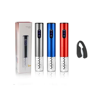 

100Pcs/Lot Fashion Practical Red Wine Electric Opener With Foil Seal Cutter For Bar Party Home Size: 25cm By 10.5cm By 8.6cm