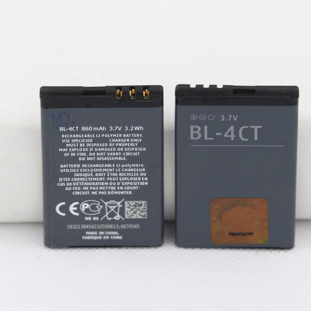 10 шт./лот 860 мАч BL-4CT аккумулятор для NOKIA 5310 6700s 7310c 5630 7230 X3 | Мобильные телефоны и