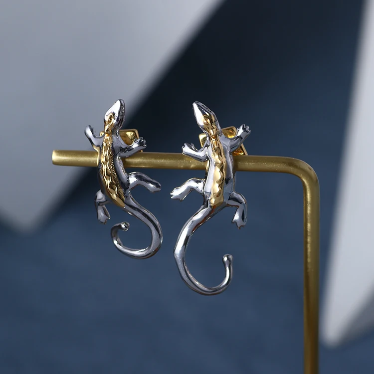 

Creative fashion exquisite stereo simulation asymmetric lizard luxury atmosphere earrings