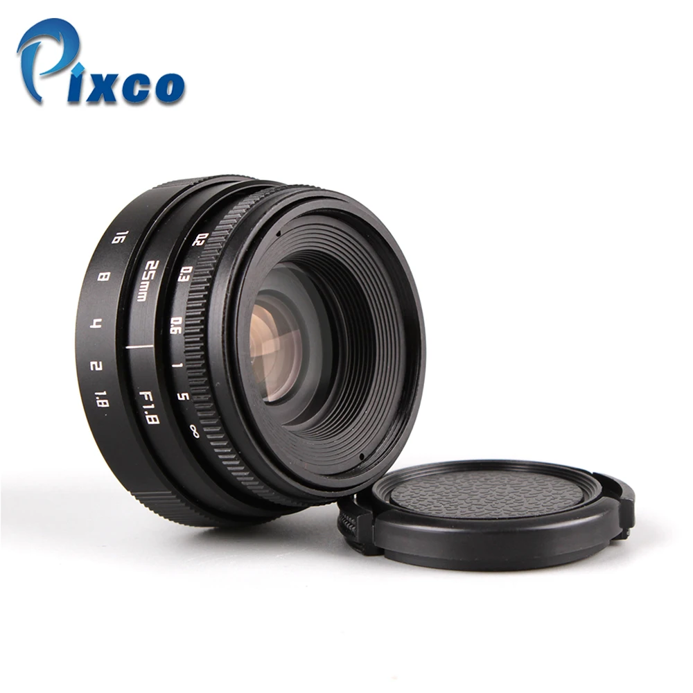 

Pixco Mini 25mm F1.8 Black APS-C Television TV Lens/CC TV Lens suit For 16mm C Mount Camera 090171