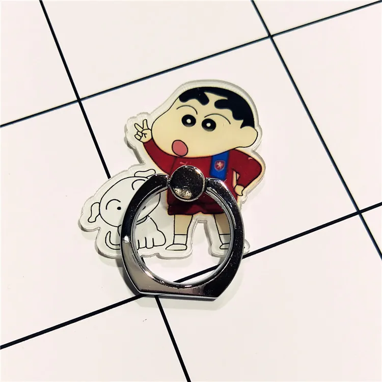 Chi-bi Maruko Crayon Shin-chan антиосеннее металлическое кольцо на палец для мобильного телефона с поддержкой фигурной игрушки - Цвет: pp