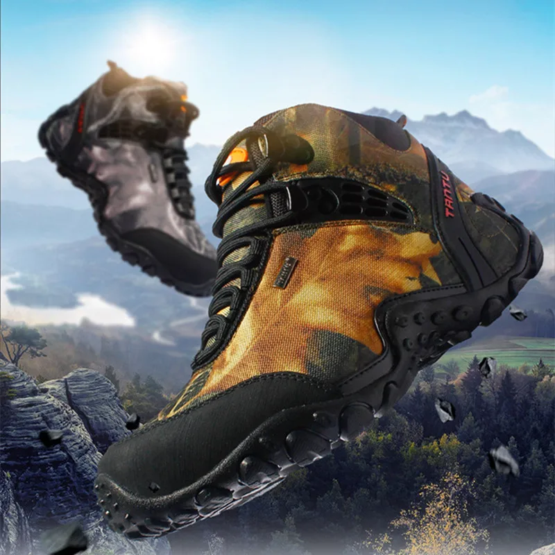 

Professnial Waterproof Non-slip Hiking Shoes Camouflage Trekking Shoes Men's Military Tactical Boots Camping Climbing Sneakers
