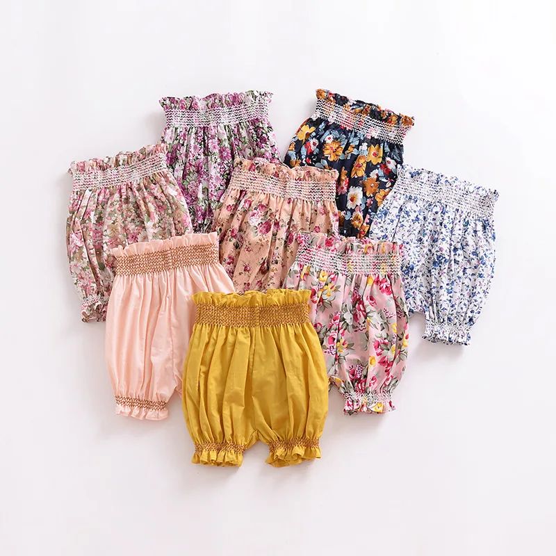 Милая Одежда для новорожденных девочек широкие юбочки с цветочным рисунком одежда для пляжной вечеринки шорты для малышей эластичные шаровары