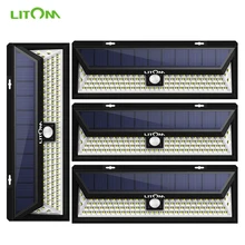 4 шт. в упаковке, 102 светодиодный светильник на солнечной батарее, настенный светильник, уличный садовый яркий светильник с датчиком движения, светильник безопасности, беспроводной водонепроницаемый светильник Luces Solares