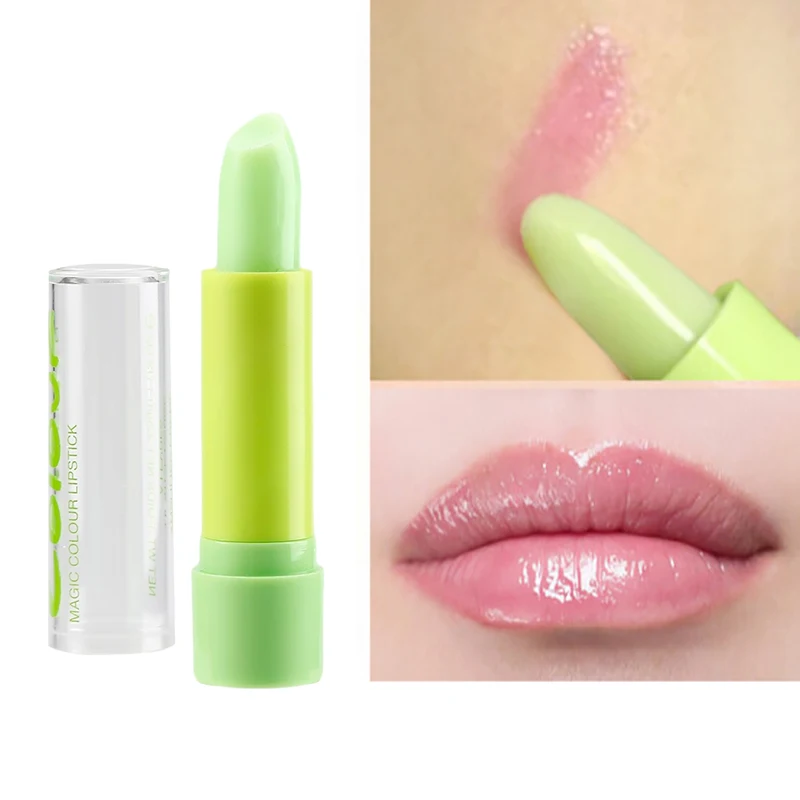 5pcs Color changing Moisture Magic Lip Balm temperature Change Color Green Turn Into Pink Anti-aging Protection Lip makeup TSLM1