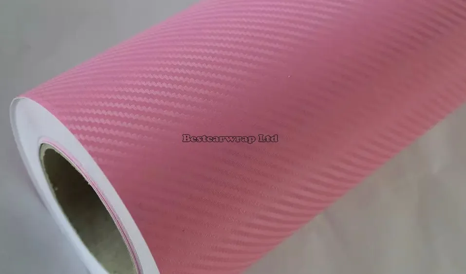 3d carbon pink car wrap film 3m pink hot pink car sticker (3)