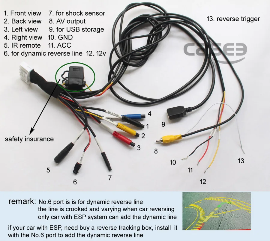 Car surround view camera system 360 degree Bird eye device Panoramic 4 way DVR-11