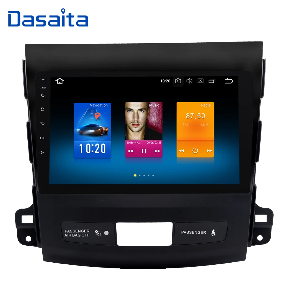 Discount 9" IPS Android 9.0 Car GPS Radio Player for Mitsubishi Outlander Multimedia 2007-2011 with Octa Core 4GB+32GB Auto Stereo 0