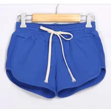 Летние женские спортивные беговые шорты анти-опорожненные хлопковые контрастные высокая эластичная талия для женщин коррендо шорты спортивные шорты для йоги