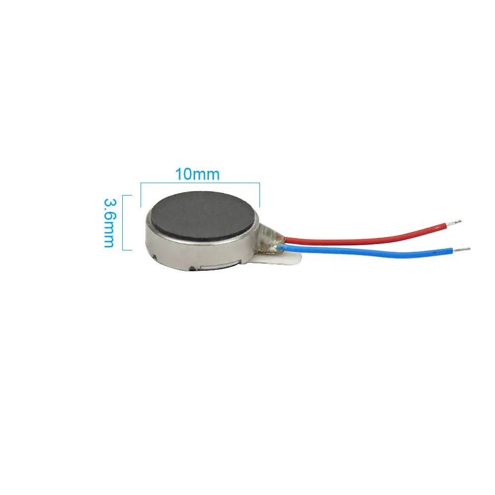 Aiyima 10 unids 1030 Micro DC Motor de vibración 10*30 DC3V 60mA plano vibratorio Moteur botón motores para teléfono monedero Aiyima 10 unids 1030 Micro DC Motor de vibración 10*30 DC3V 60mA plano vibratorio Moteur botón motores para teléfono monedero
