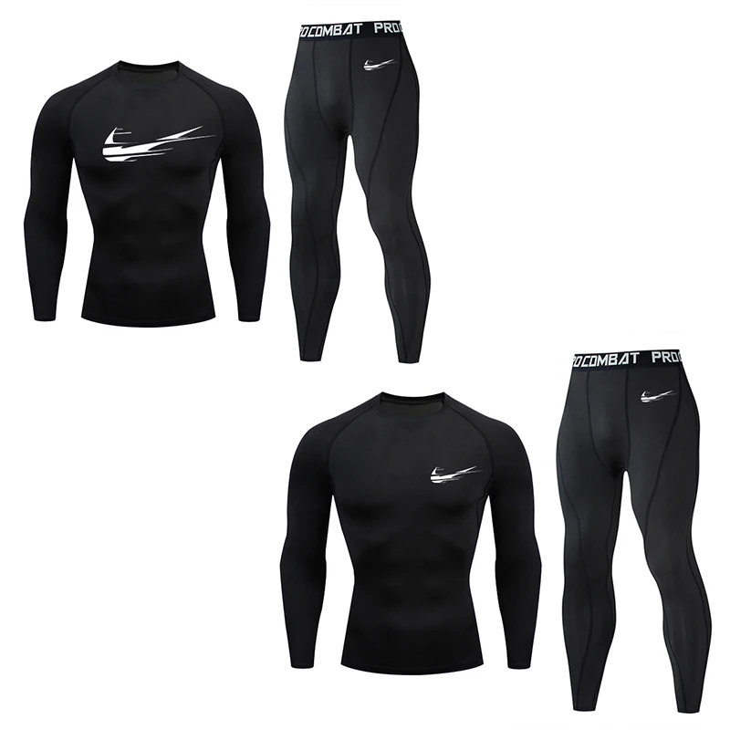 

Men's T-shirt compression gym long-sleeved sportswear men's shirt 2019 high quality T-shirt running jogging sports men MMA