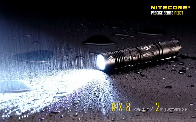 NITECORE 1000 LMs CREE XP-L HI V3 светодиодный P12GT тактический фонарь без 18650 батареи супер яркий фонарь для самозащиты