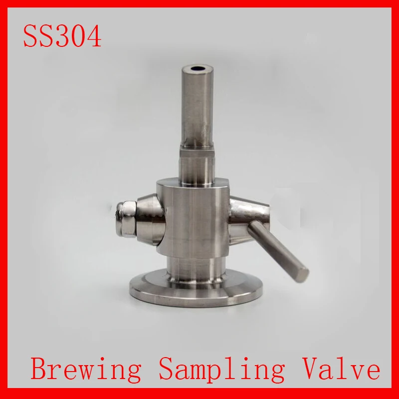 New Stainless Steel 1" 1.5" SS304 Sanitary Clamp Brewing sample valve