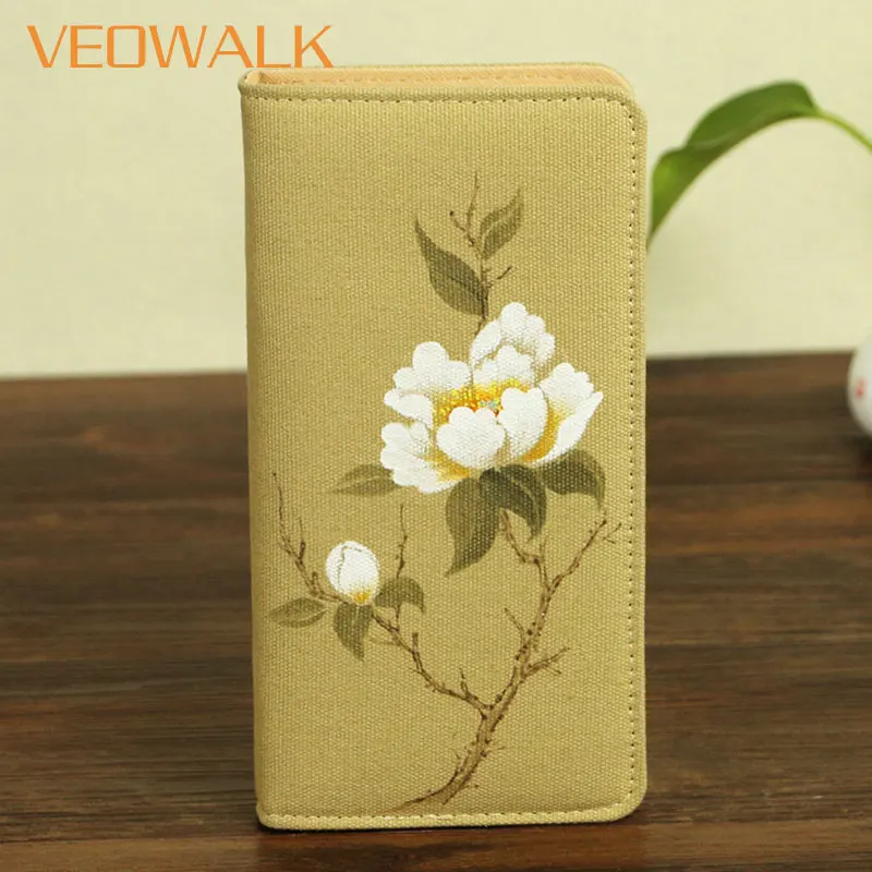 Veowalk китайская искусственная Женская Холщовая Сумка многофункциональные монеты