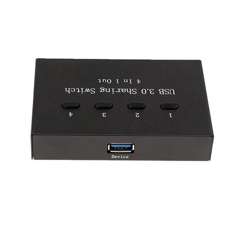 Usb-концентратор 3,0, usb-коммутатор, KVM коммутатор, адаптер, коробка, 4 компьютера, 1 usb-устройство, концентратор, принтер, сканер