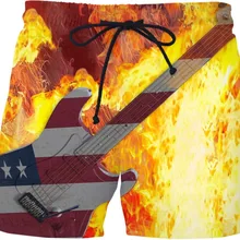 Для Мужчин's Hipster Лето быстросохнущая пляж огонь шорты для женщин мужские шорты купания 3D гитары книги по искусству музыкальные