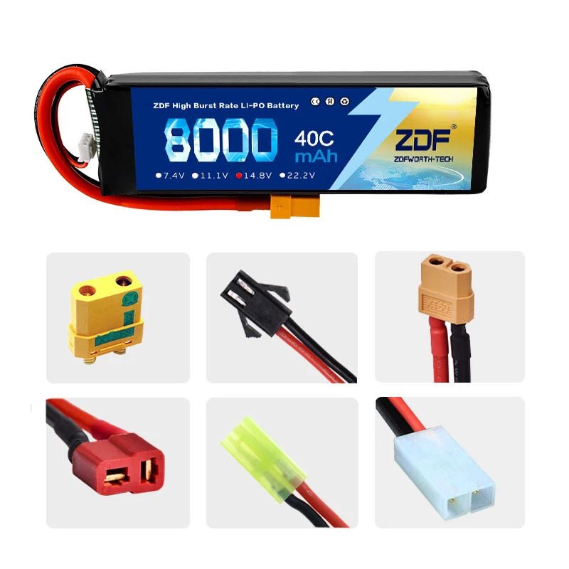 ZDF RC Lipo 4S батарея 8000MAH 14 8 v 40c MAX 80c для AKKU Bateria лодка автомобиль Вертолет Самолет
