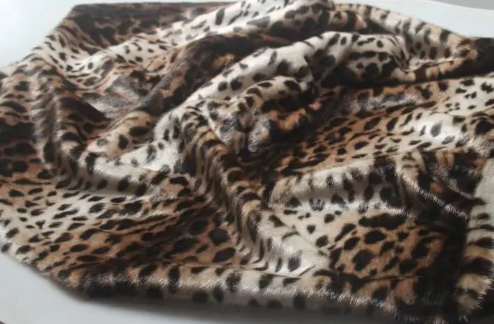 Moda leopardo largo pelo animal algodón felpa lana tela para abrigos textiles hechos a mano parches Jacquard grueso lentejuelas tela A347 - 4