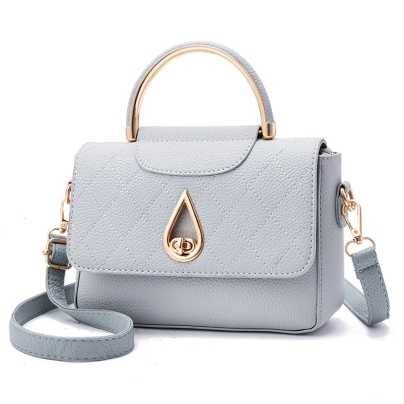 

2019 New Women Handbag Water Drops Buckle Lock Sequined Messenger Bags High Capacity Shell Shoulder Bag Female Solid Casual Tote