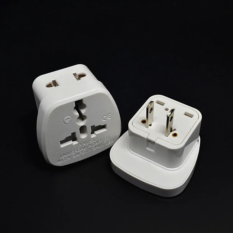 10pcs/lot 1to2 Electrical socket UK/AU/EU to US Plug Adapter USA Wall Power Charge Outlet