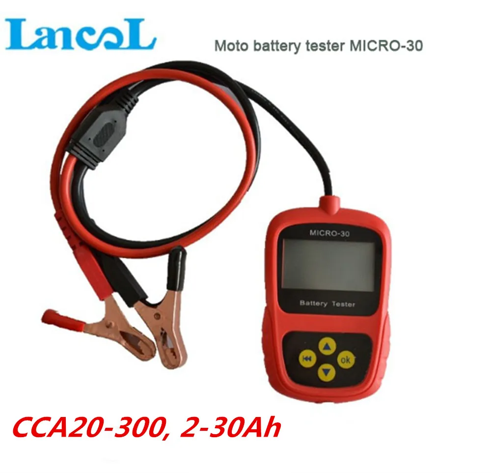 LANCOL MICRO-30 тестер аккумулятора мотоцикла анализатор 12 В диагностический инструмент ЖК-дисплей анализ срока службы батареи