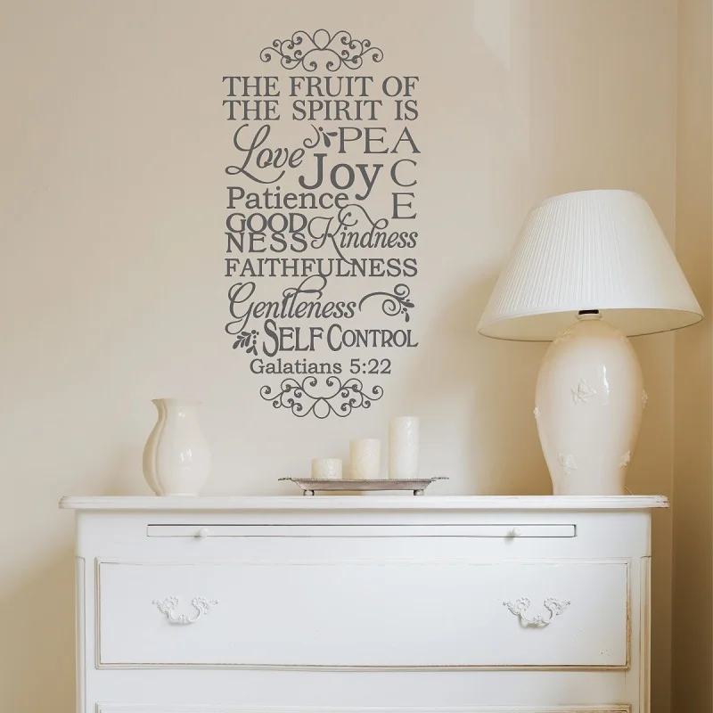 

Galatians 5:22 Christian decals Bible verses Spanish vinyl wall stickers living room bedroom home art deco wall stickers 2SJ46